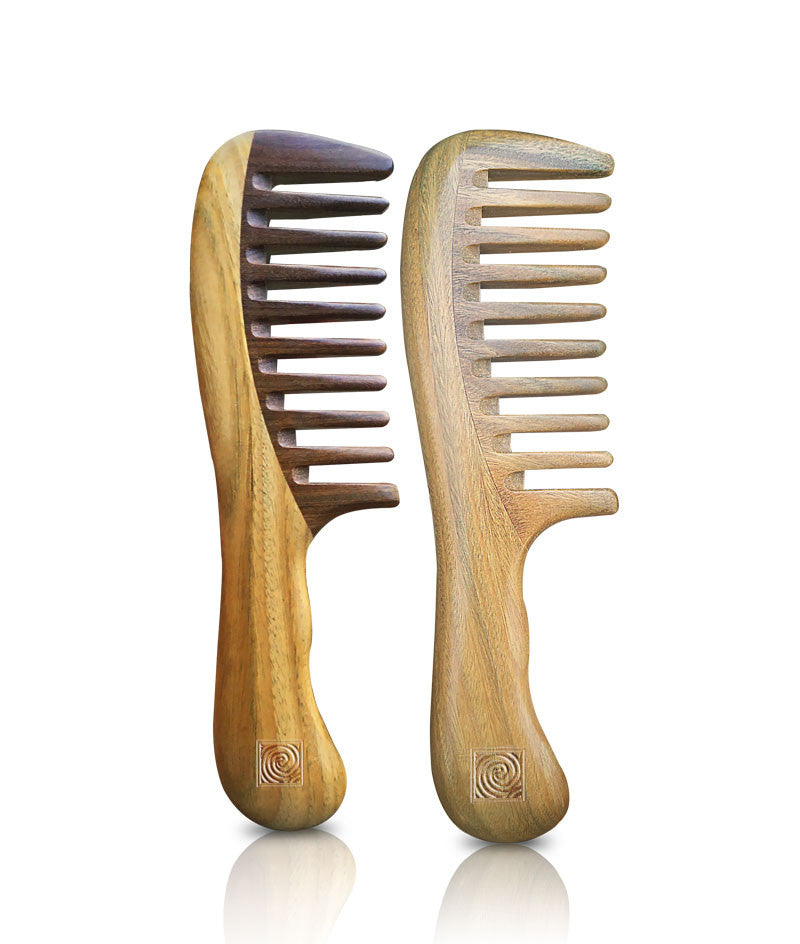 Wide Tooth Comb for Curly Hair, Walnut Wood Brush, Natural Detangler for  Short, Long, Frizzy, Wet, or Dry Curls, Women, Kids, or Men 